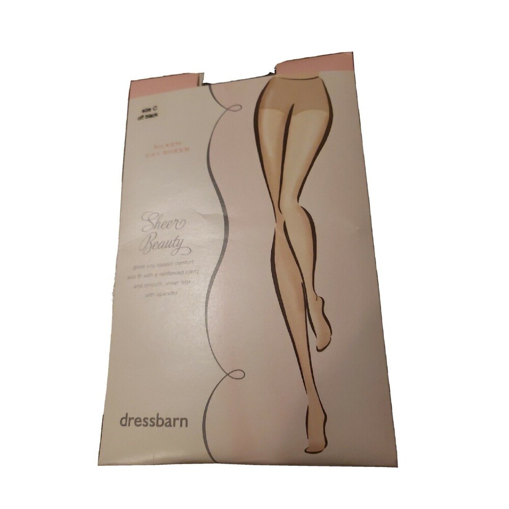 Dressbarn Sheer Beauty Silken Day Sheer Beauty Pantyhose Size C Off Black